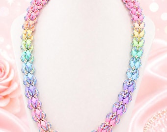 Lagoon Twist Necklace Beading Pattern – MobyDuo & GemDuo PDF