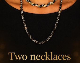 Beaded Necklace Tutorial – Royal Duet Pattern, Layered Jewelry (PDF Download)