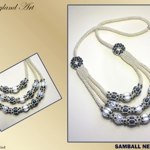 Samball Necklace-Beading tutorial Samos par Puca ,Roce bead,Crystal bead Beaded Necklace Tutorial PDF-hobbyland image 10