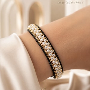Golden Waves Bracelet Tutorial PDF | Peyote Beading Pattern | DIY Jewelry Instructions by Shira Renan