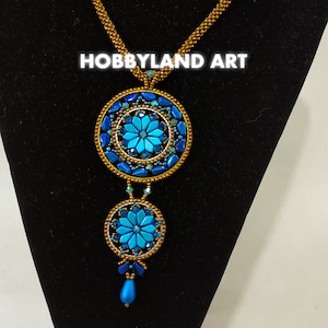 Anleitung für Perlenanhänger im Mandala Stil, Seerosen Design (PDF Anleitung)