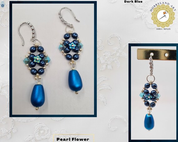 Pearl Flower Earrings-beading Tutorial-seed Bead,pearl Bead,flower