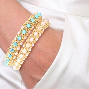 Kristalltennisarmband - Pärlhandledning - Roskulor, Pärlpärlor, Kristallpärlor - Pärlmönsterhandledning PDF