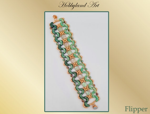 Flipper Bracelet-kit & Tutorial-arcos Par Puca ,crystal Bead,seed  Bead,baroque Bead-beaded Bracelets Kit-hobbyland 