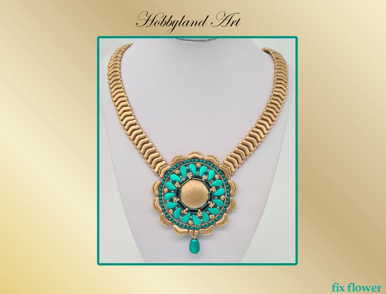 Fix Flower Necklacebeading Tutorialbridge Bead firepolish Etsy