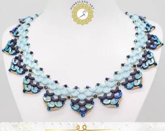 Flipper Necklace-Kit & Tutorial-Arcos par Puca ,Crystal bead,seed bead- Beaded necklace kit-hobbyland