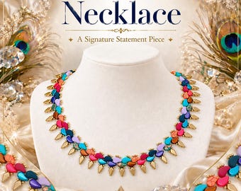 Tutorial pauwkralen pdf, stapsgewijs kettingpatroon (direct downloaden)