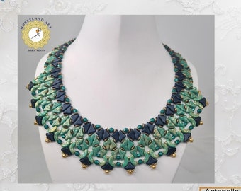 Antonella Necklace-Beading tutorial-Seed Bead,Fire Polish ,HELIOS BEADS ,Arcos bead puca,drop Bead-Beading Pattern-Tutorial PDF-Hobbyland
