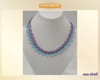 【2plan】24SS★ [LAN ARCHIVE] Shell Mini Beads Necklace Sea Shell Necklace -beading Tutorial, 2 Hole Arcos ,minos