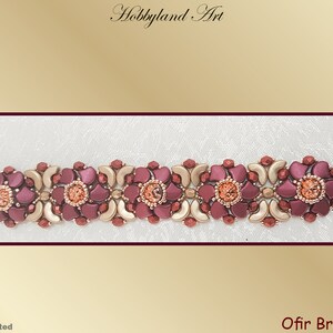 Pulsera Ofir - Tutorial de abalorios - Arcos® de Puca, cuentas GINKO, esmalte al fuego, cuentas de rocalla - Tutorial de pulsera de abalorios en PDF - hobbyland