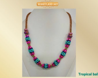 Tutorial de cuentas para collar de bolas tropicales (PDF)