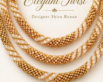 Tutoriel de perlage pour un collier torsadé élégant – Perles de rocaille et cristaux (Modèle PDF)