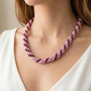 Coral Garden Necklace Beading Tutorial – Spiral Jewelry Pattern (PDF Pattern)