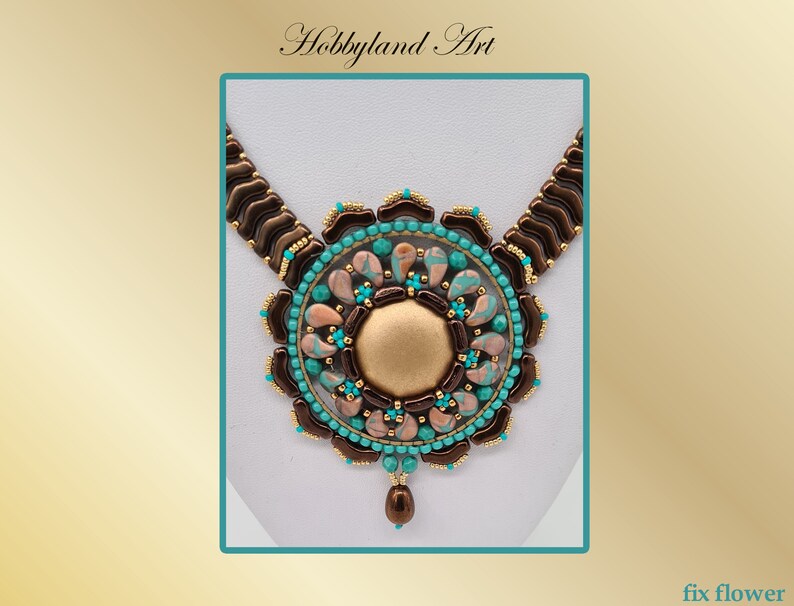 Fix Flower Necklacebeading Tutorialbridge Bead firepolish Etsy