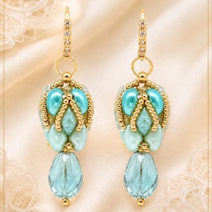 Ivory Kiss  Earrings Tutorial – Beaded Jewelry Pattern (Digital PDF)