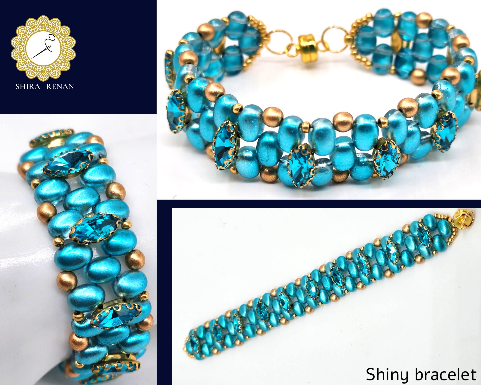 Shiny Bracelet-beading Tutorial-seed Bead,samos Puca ,pearl