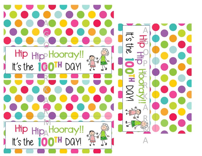 INSTANT DOWNLOAD 100th Day of School Treat Bag Topper! - Etsy