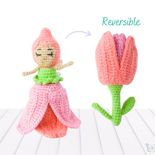 Reversable Flower Fairy Doll Crochet Pattern Etsy