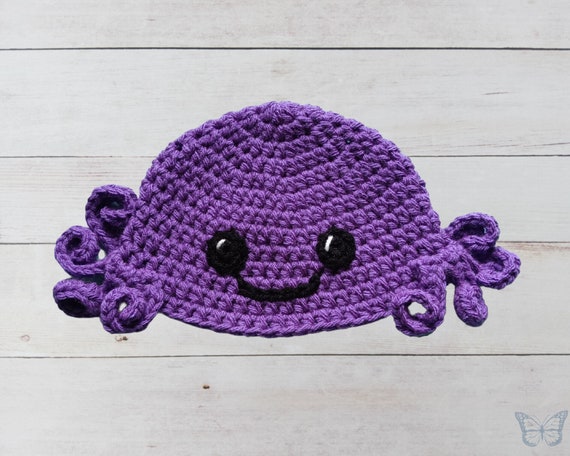 Octopus Beanie - Any Color or Size (newborn to Adult  display picture 3