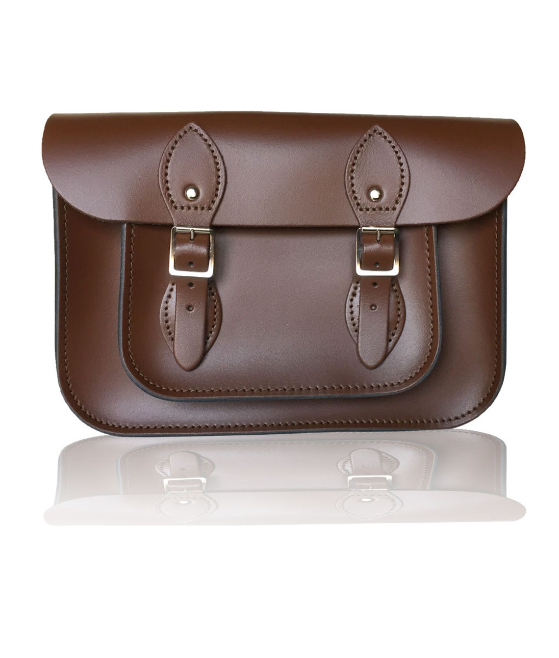 11 Classic British Leather Satchel 100 Real Leather Etsy