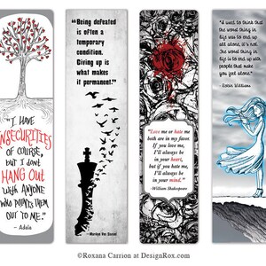 Motivational Bookmarks - Dark Series