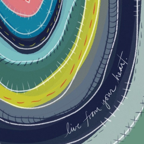 From Your Heart Digital Download Art Colorful Heart Print - Etsy