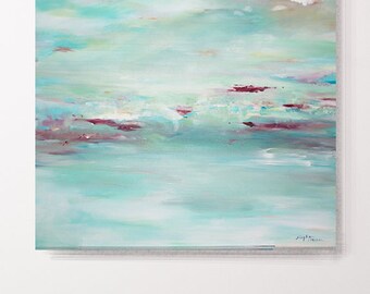 Down Stream, ORIGINAL painting 36x36 Acrylic on Canvas