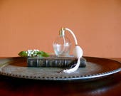 Vintage Glass Perfume Atomizer Spritzer with Pink Bulb Tassel Pretty Boudoir Vanity Decor