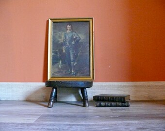 Duro Craft lithograph Gainsborough/'s Blue Boy wood Regal Art Co Chicago 1920/'s Duro Craft lithograph Blue Boy Gainsborough
