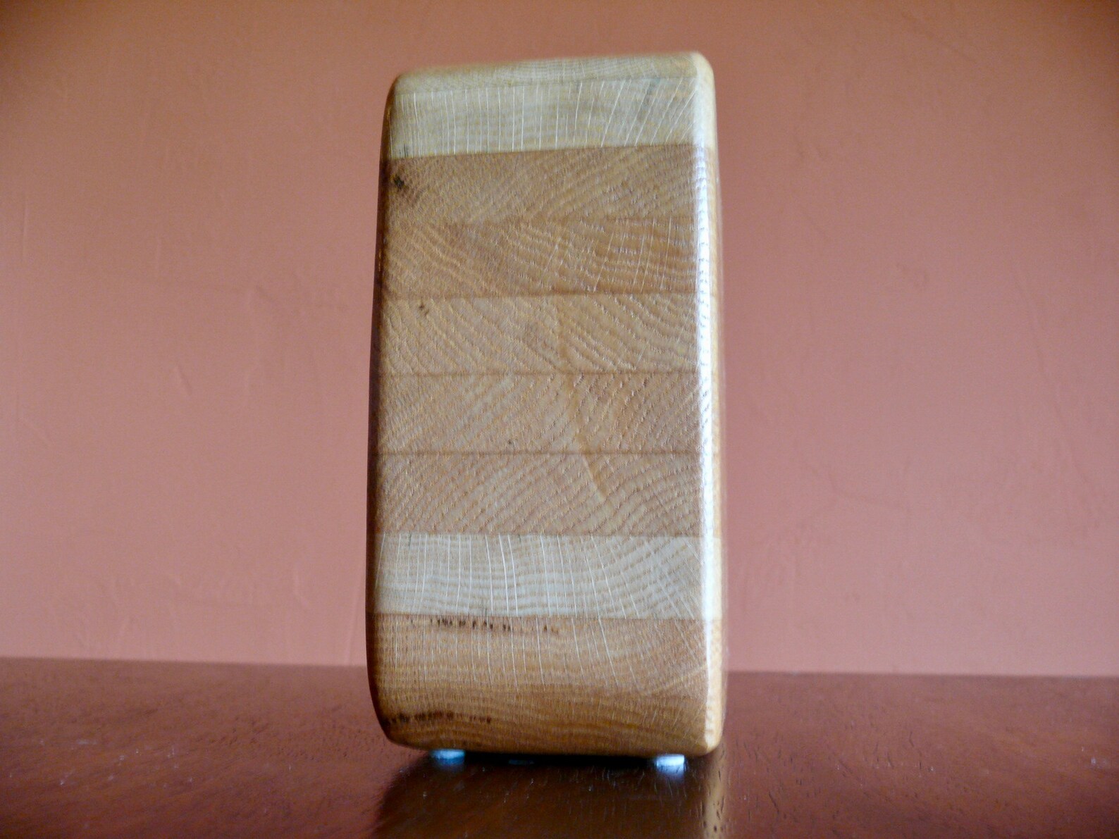 Large Contemporary Wood Vase Square Stacked Wood Twig Vase Etsy