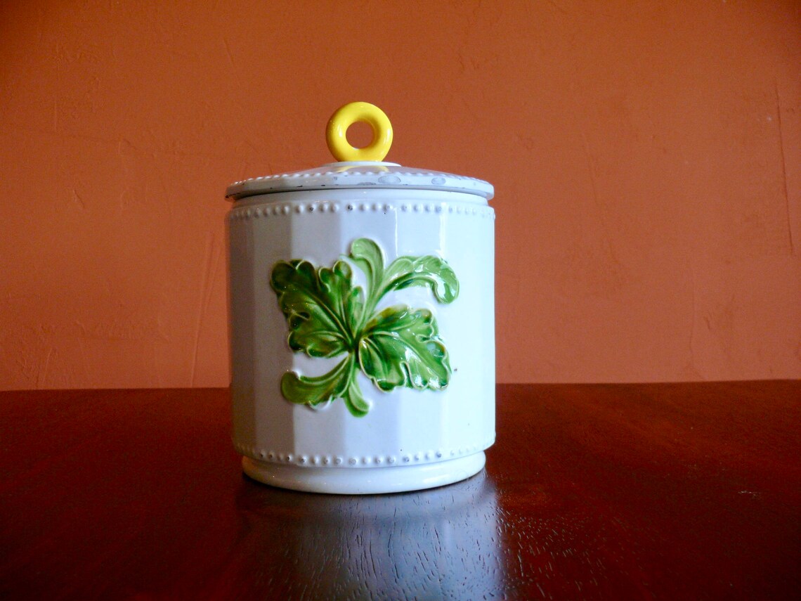 Ceramic Poppy Cookie Jar Canister Stash Jar Made in Japan Etsy