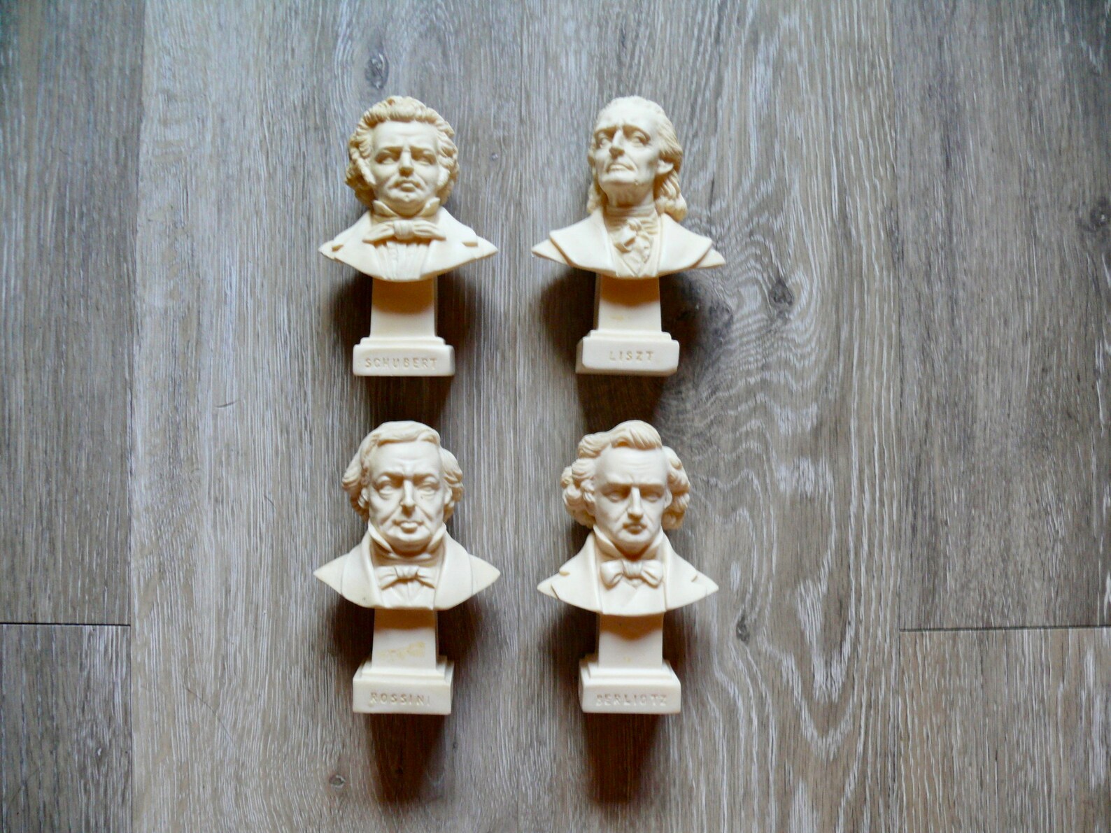 4 Ruggeri Alabaster Resin Music Composers Busts Vintage Liszt Etsy