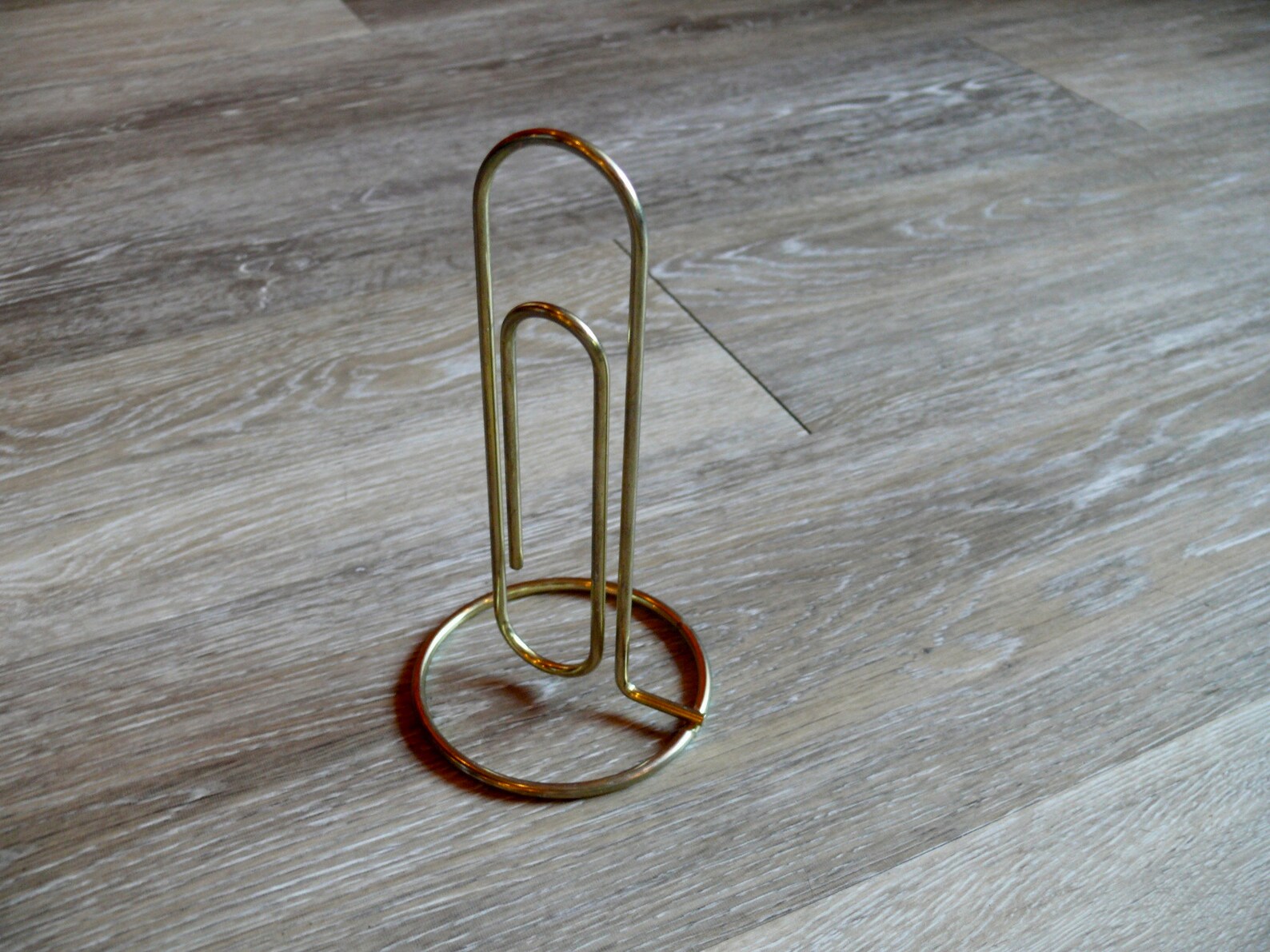 Oversized Gold Metal Paperclip Vintage Large Paper Clip Etsy