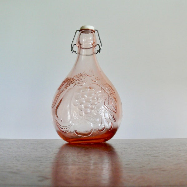 Pink Glass Bottles Etsy