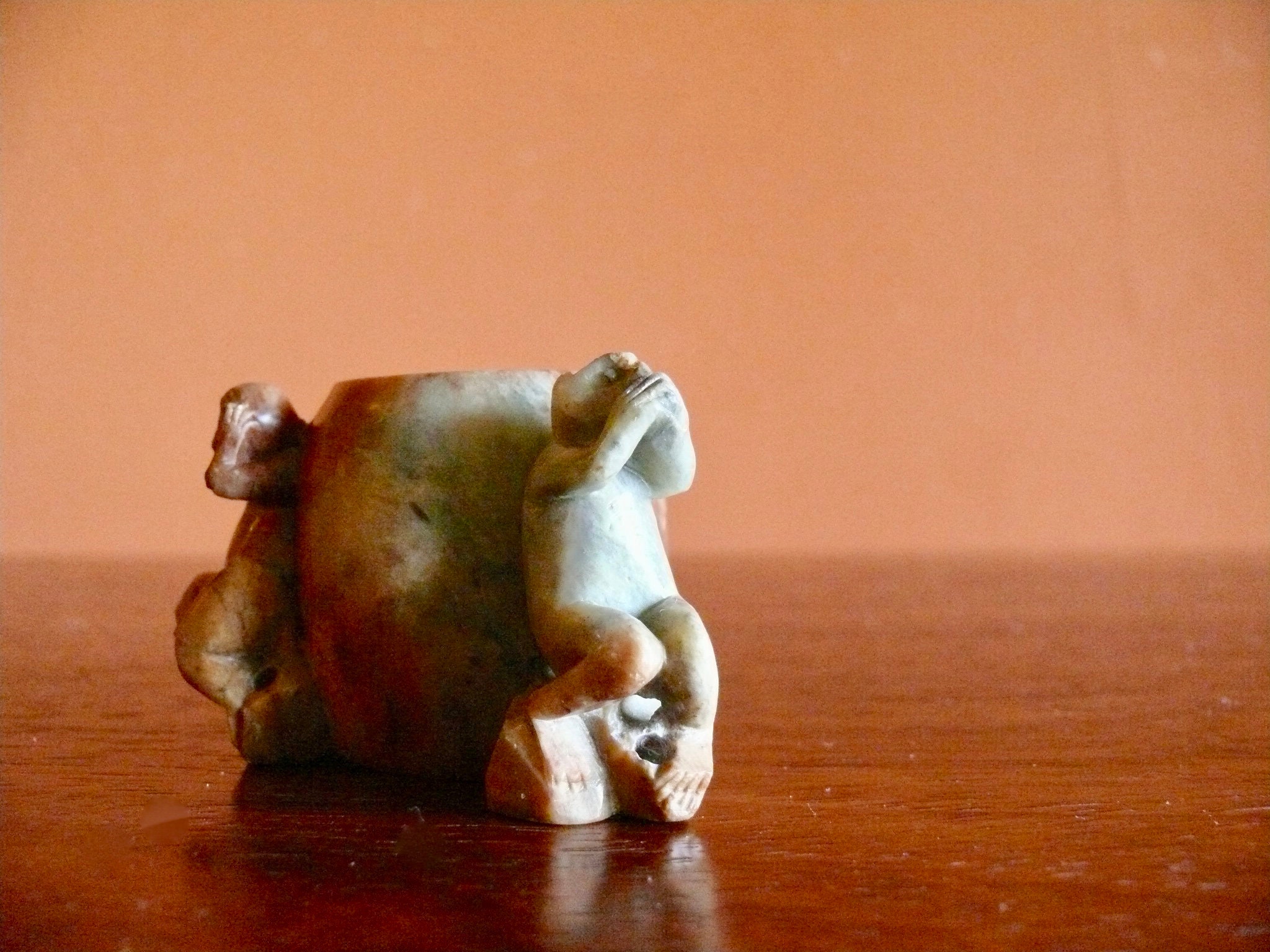 Vintage Three Wise Monkeys Cigarette Urn Toothpick Holder Etsy