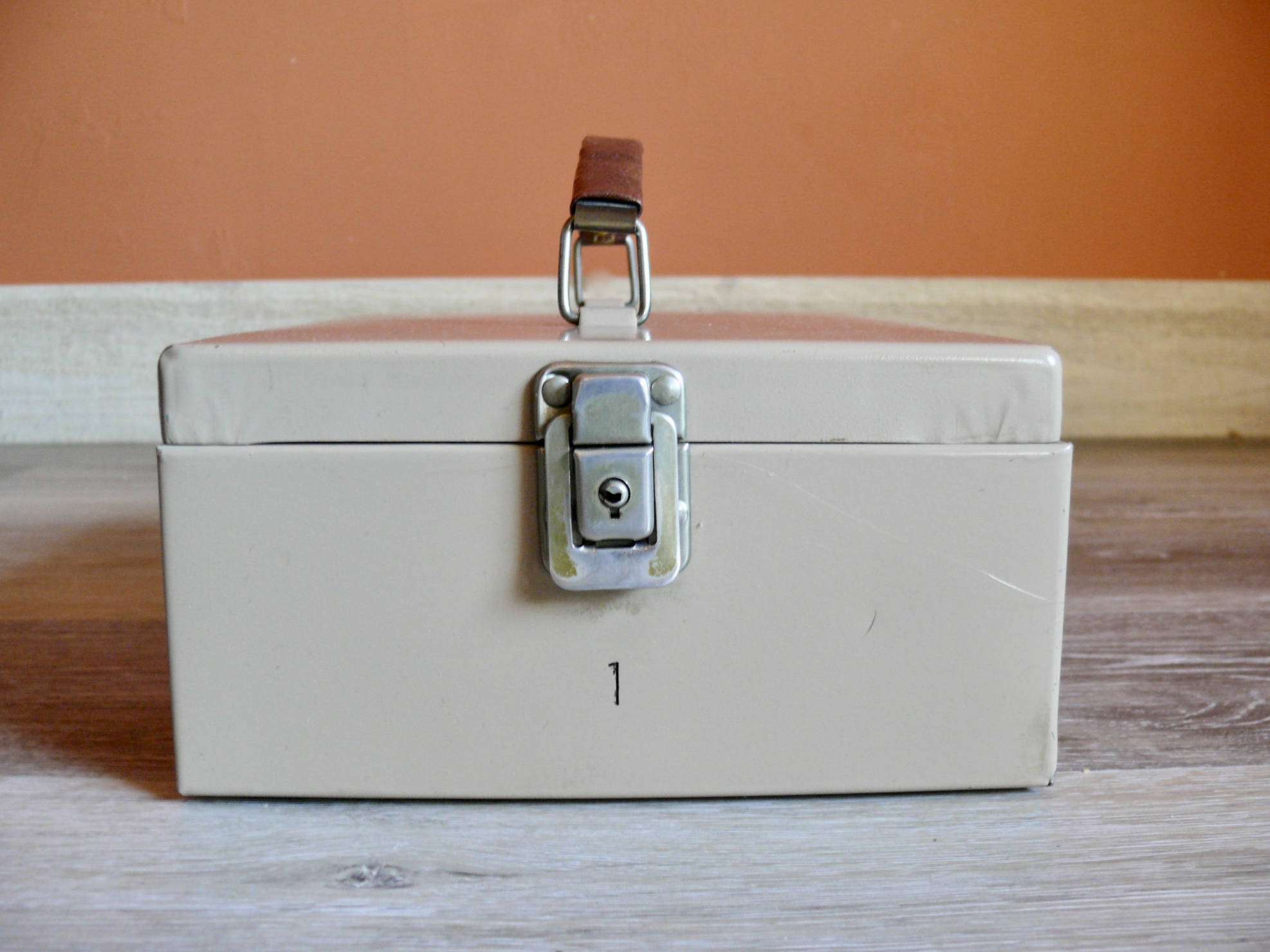 Vintage Rockaway Metal File Card Box With Handle Industrial Etsy