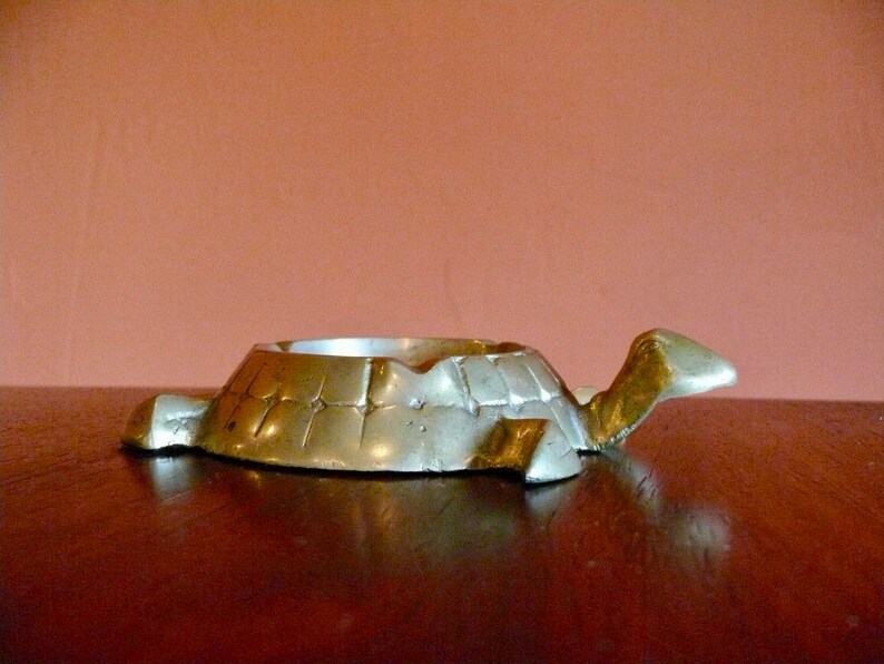 Brass Turtle Shaped Ashtray Vintage Turtle Totem Trinket | Etsy