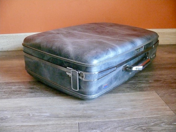 American Tourister Marbled Blue Gray Suitcase, Re… - image 9