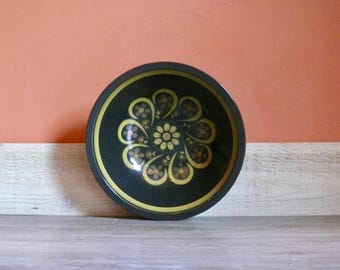 Mikasa Majorca Lodi Vegetable Bowl, Vintage 1970s Stoneware, Brown Floral Serveware