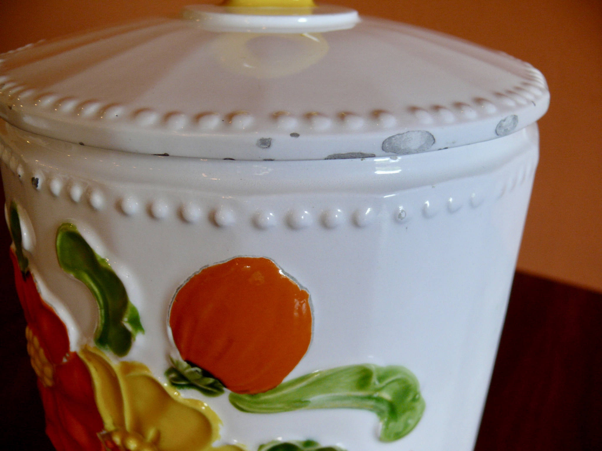 Ceramic Poppy Cookie Jar Canister Stash Jar Made in Japan Etsy