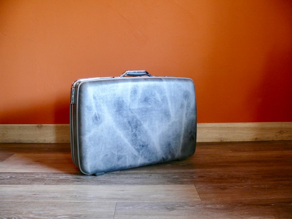 American Tourister Marbled Blue Gray Suitcase, Re… - image 1