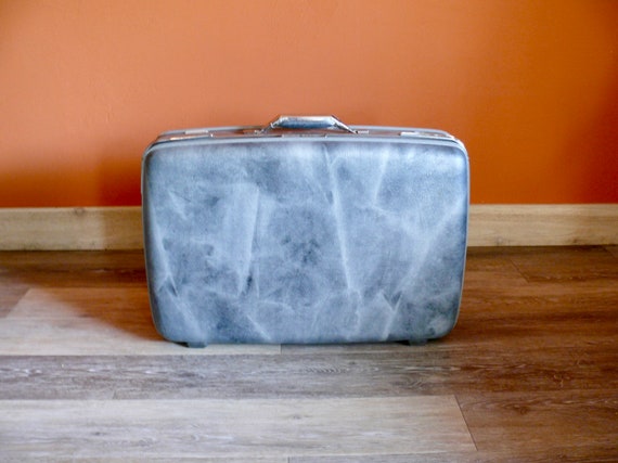 American Tourister Marbled Blue Gray Suitcase, Re… - image 6