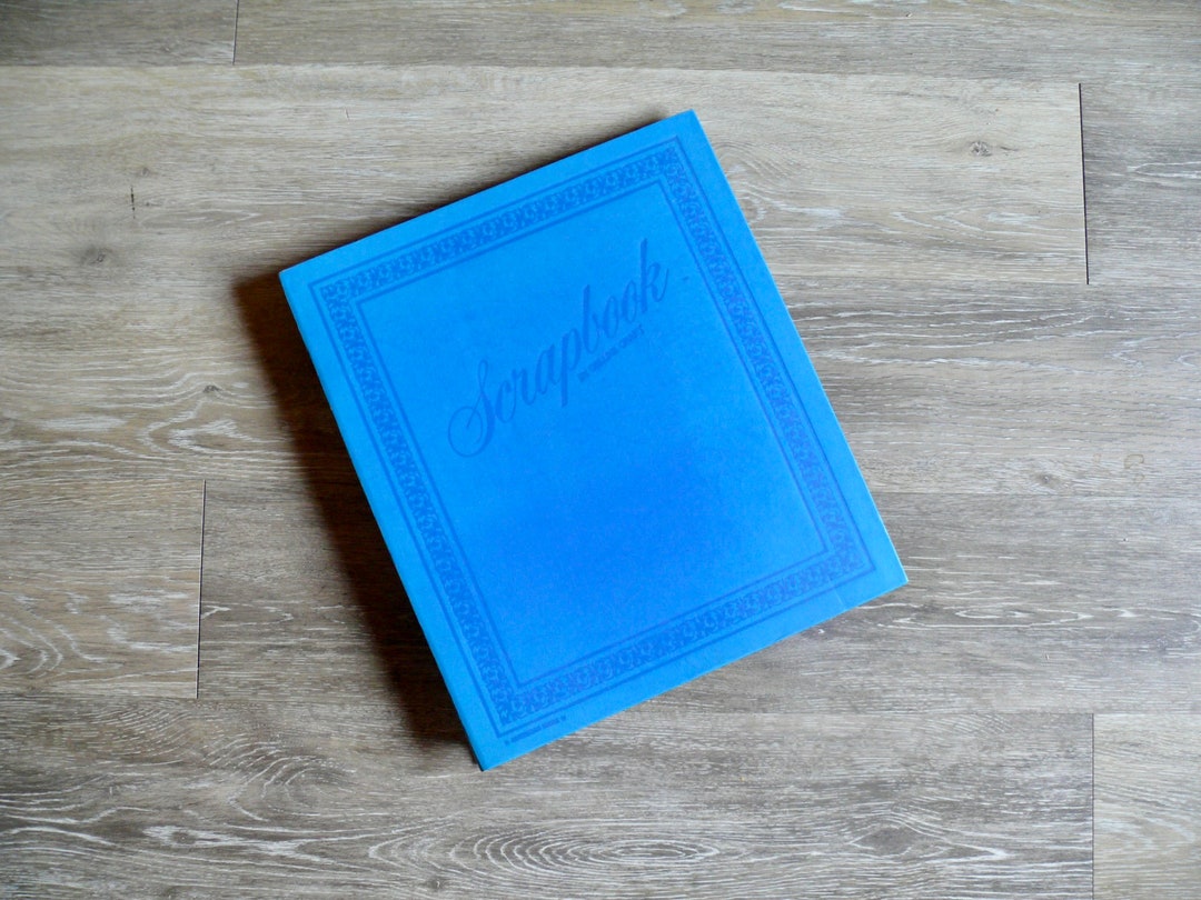 Vintage Unused Blank Scrapbook With Turquoise Blue Cover and Etsy