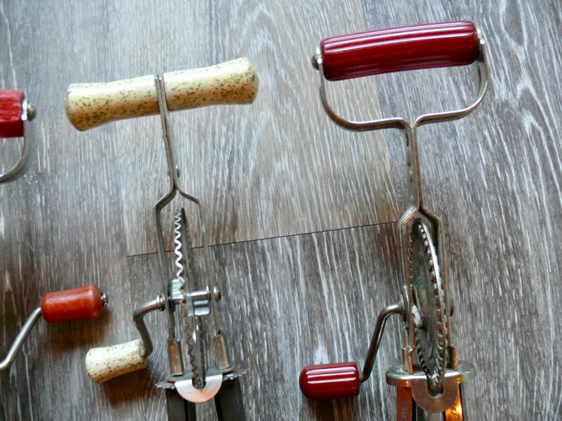3 Old Hand Crank Mixers Ekco High Speed Beater Androck Prod Etsy
