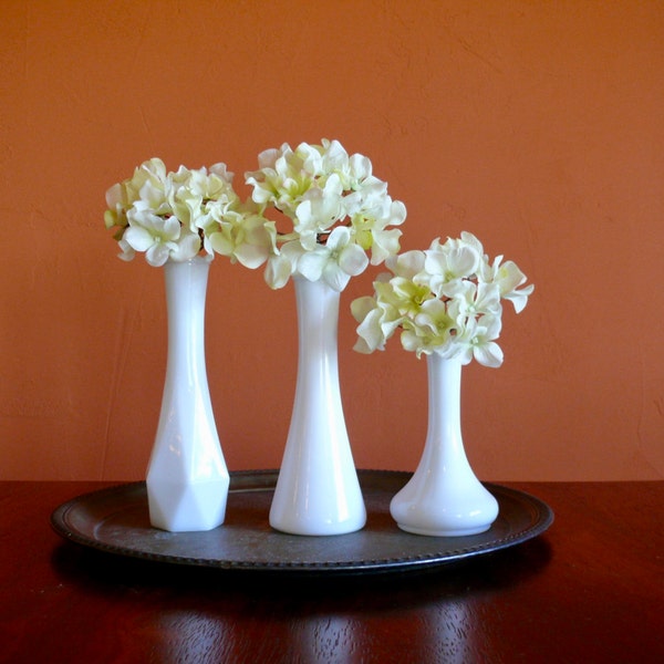 Milk Glass Bud Vase Etsy