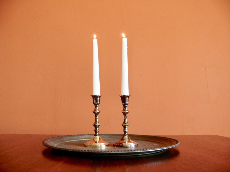 Vintage Glass Taper Candlestick Candle Holder Centerpiece Dinner Wedding Decor