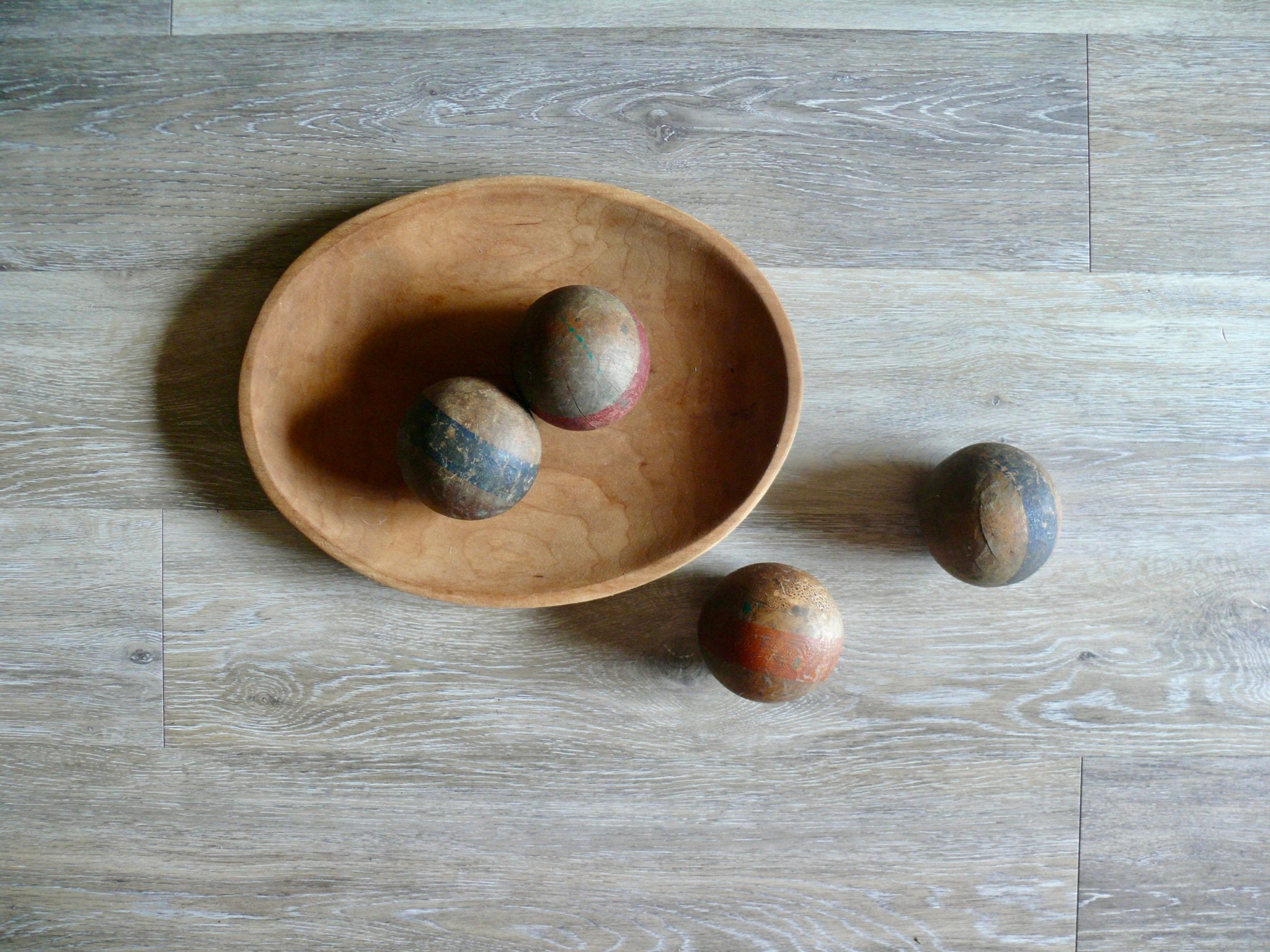 Antique Wood Balls - Etsy