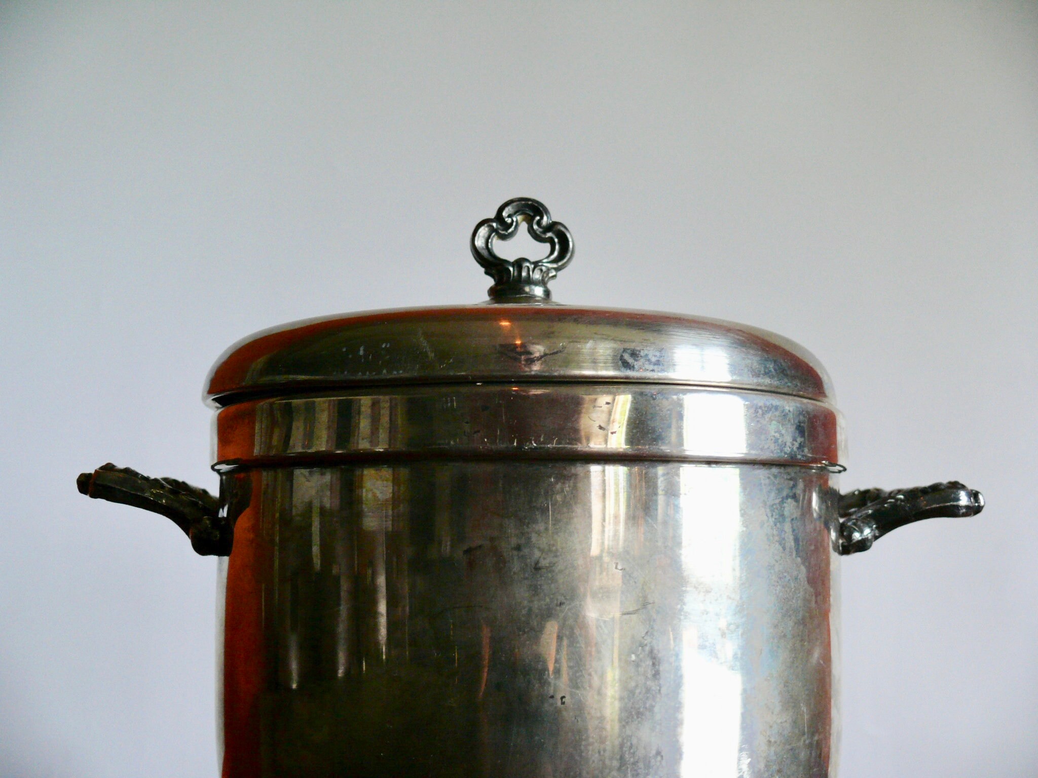 Vintage plata cubo de hielo con revestimiento de cristal de | Etsy