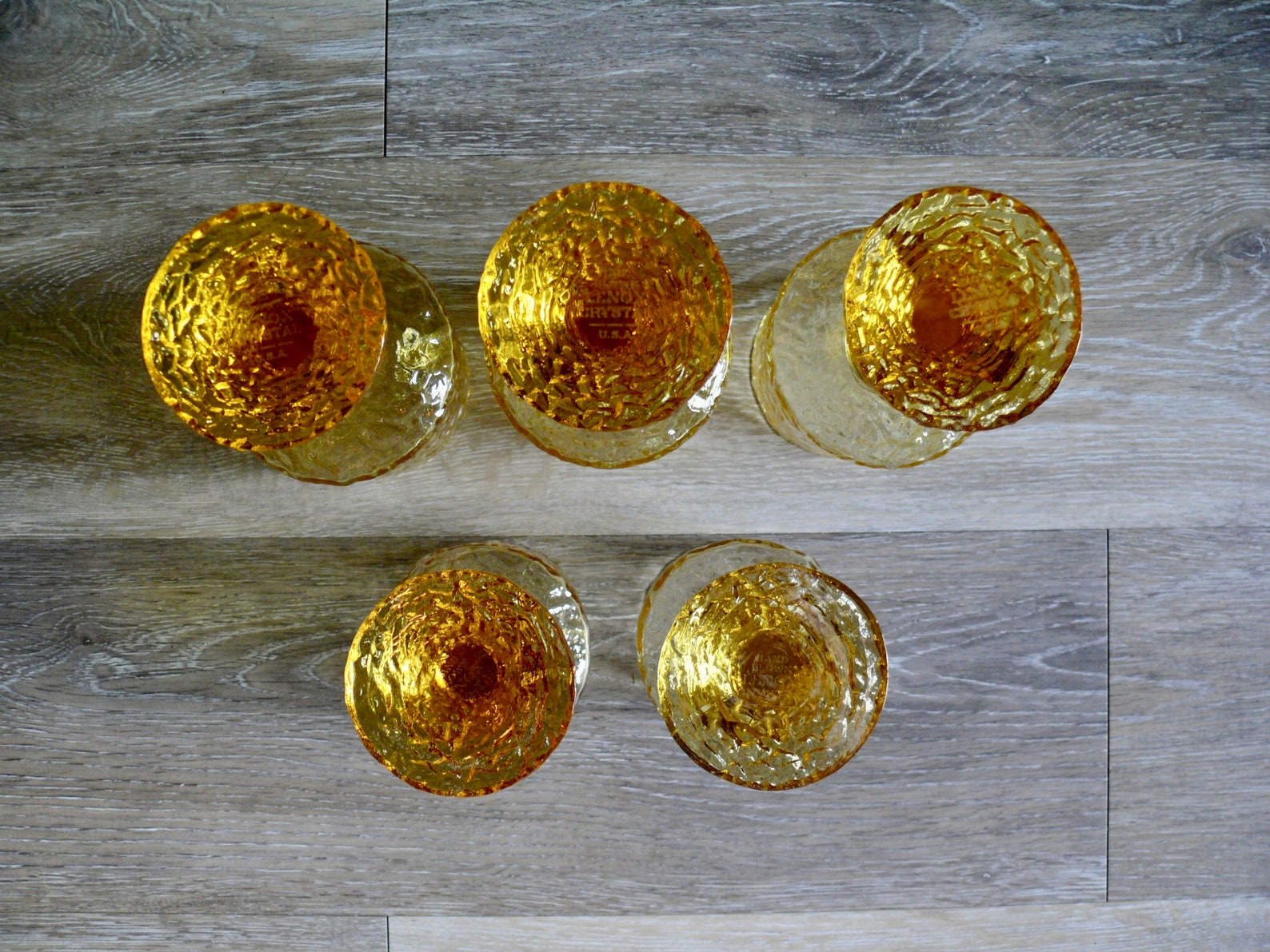 5 Lenox Crystal Impromptu Yellow Stemware Cocktail Glasses Etsy