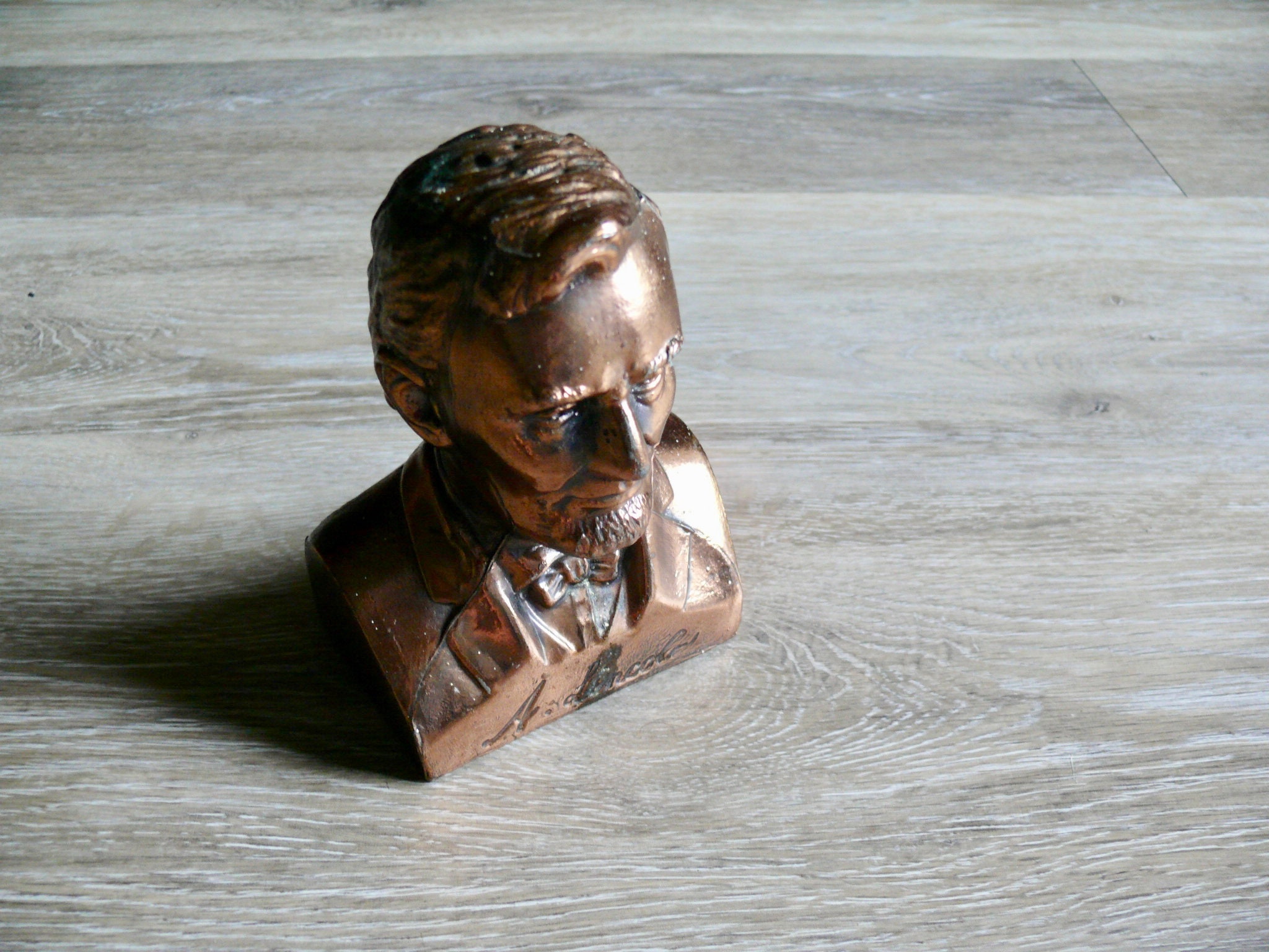 Vintage Banthrico Copper Abraham Lincoln Coin Bank, Metal 